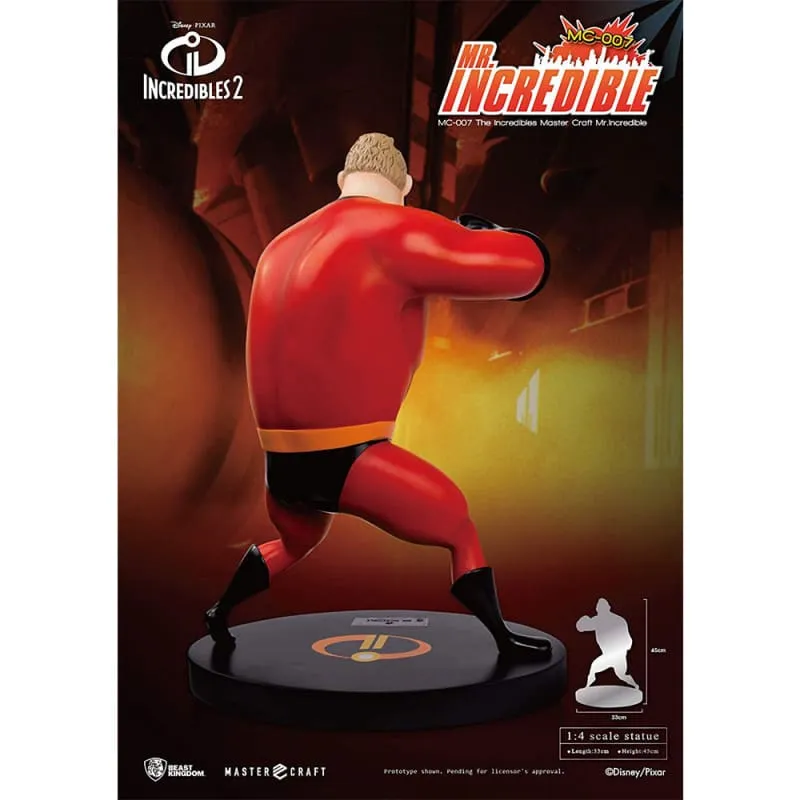 Beast Kingdom MC-007SP Disney Pixar The Incredibles: Mr. Incredible SP Edition 1:4 Scale Master Craft Figure Statue (With Random Invisible/Colored Jack-Jack)