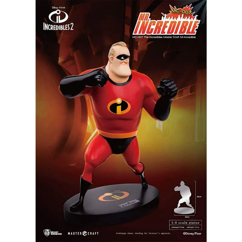 Beast Kingdom MC-007SP Disney Pixar The Incredibles: Mr. Incredible SP Edition 1:4 Scale Master Craft Figure Statue (With Random Invisible/Colored Jack-Jack)