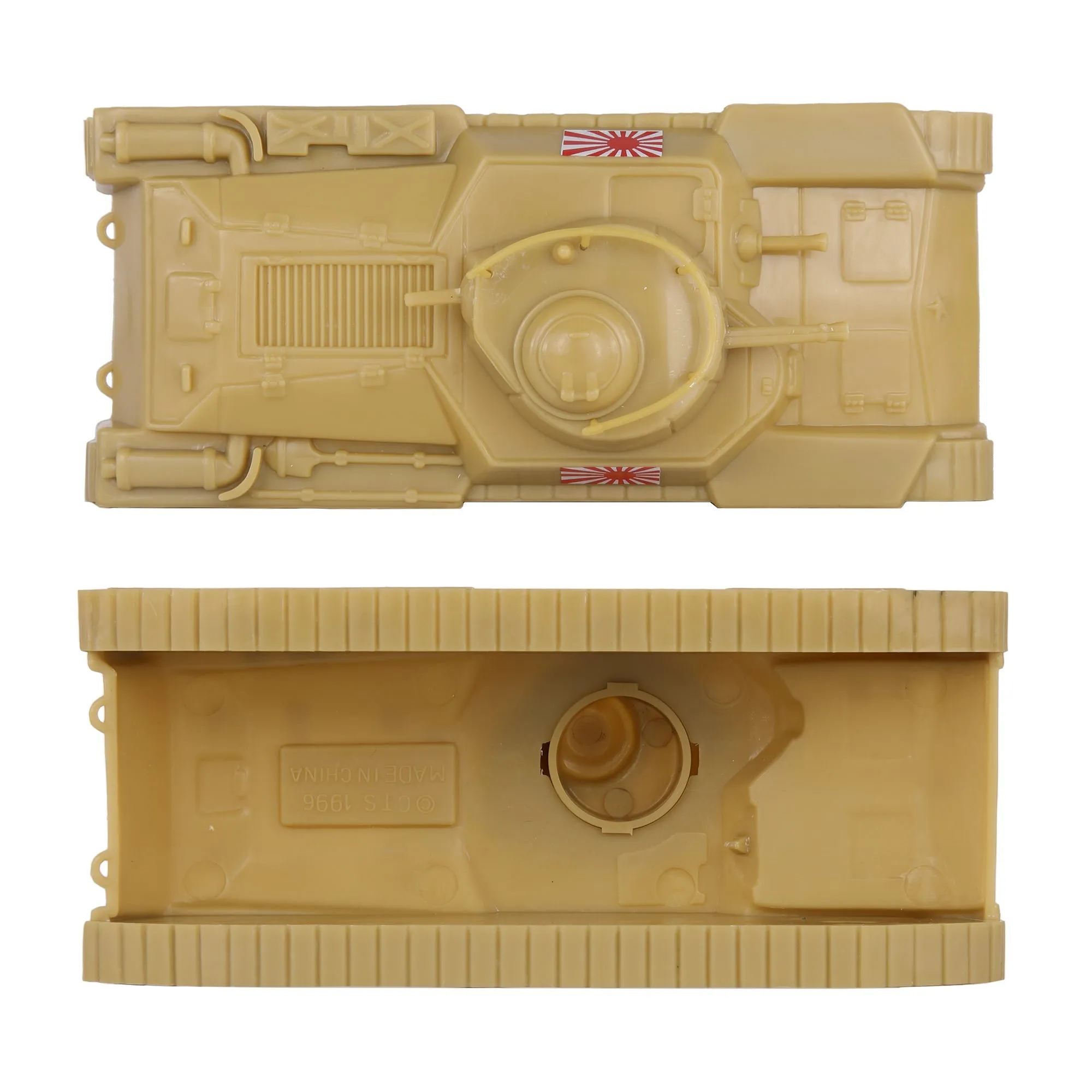 BMC CTS WW2 Japan Chi-Ha Tanks - Tan 2pc 1:38 Plastic Army Men Japanese Vehicles
