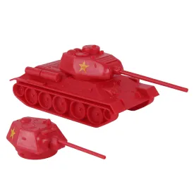 BMC CTS WW2 Soviet T-34 Tank - Red 1:40 Russian T34 Plastic Army Men Vehicle