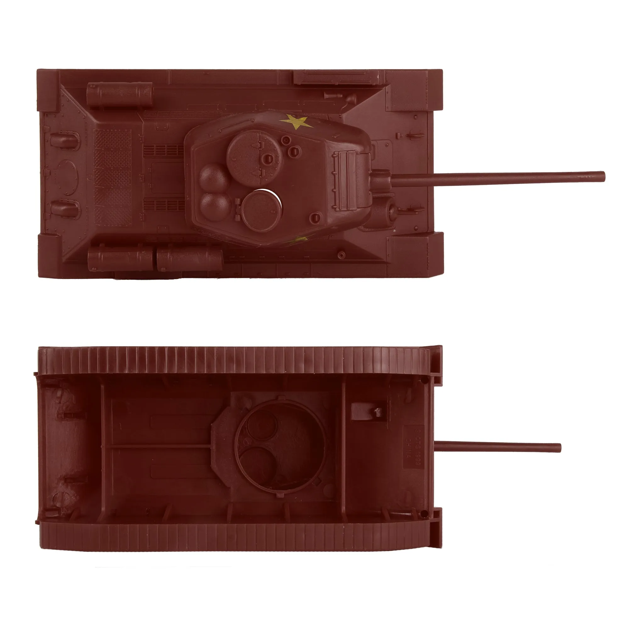 BMC CTS WW2 Soviet T-34 Tank - Rust-Brown 1:40 Russian T34 Plastic Army Vehicle