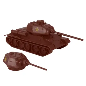 BMC CTS WW2 Soviet T-34 Tank - Rust-Brown 1:40 Russian T34 Plastic Army Vehicle