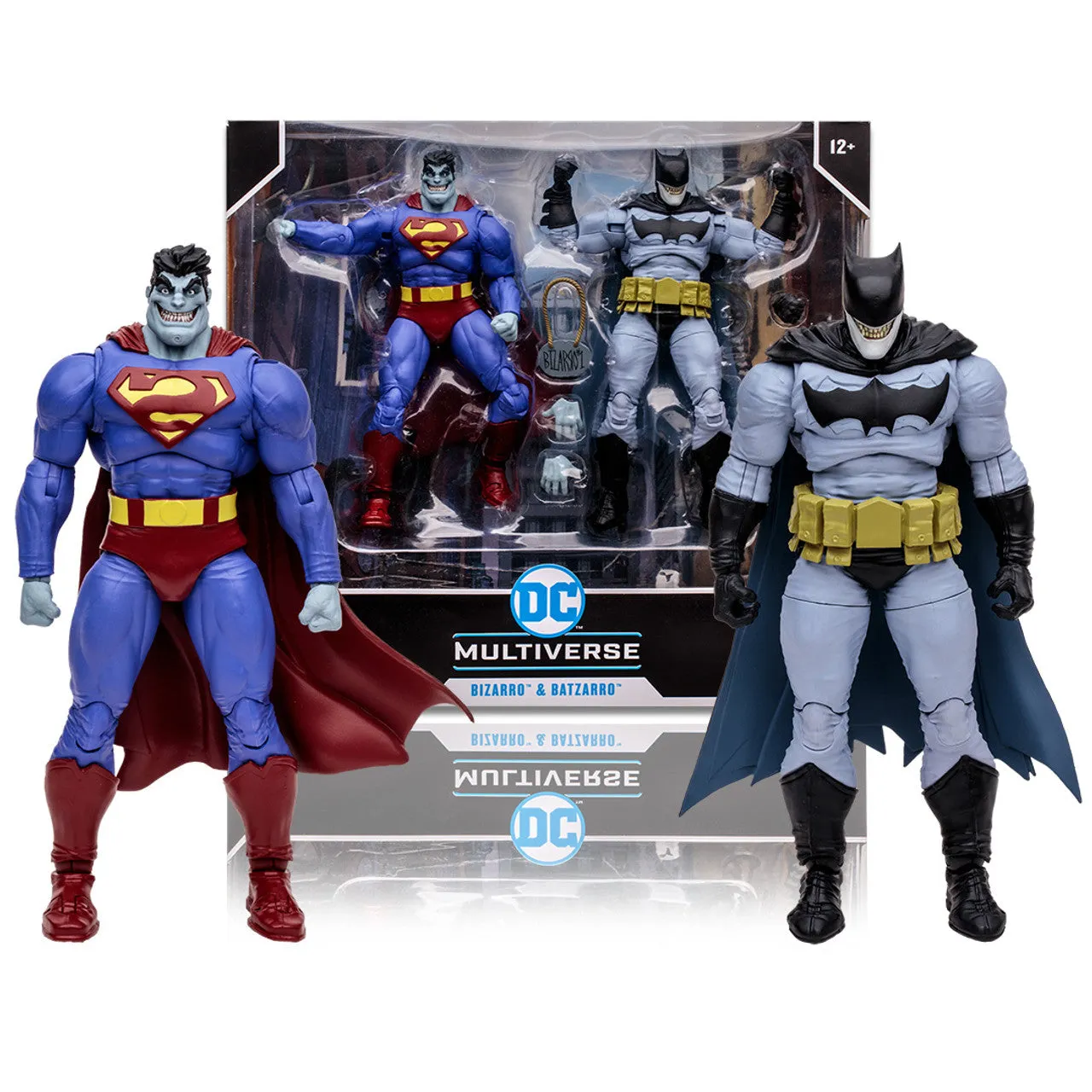 DC Multiverse Bizarro & Batzarro 2-Pack 7" Inch Scale Action Figures - McFarlane Toys