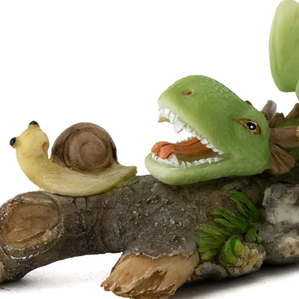 Green Dragon Playing with Snail