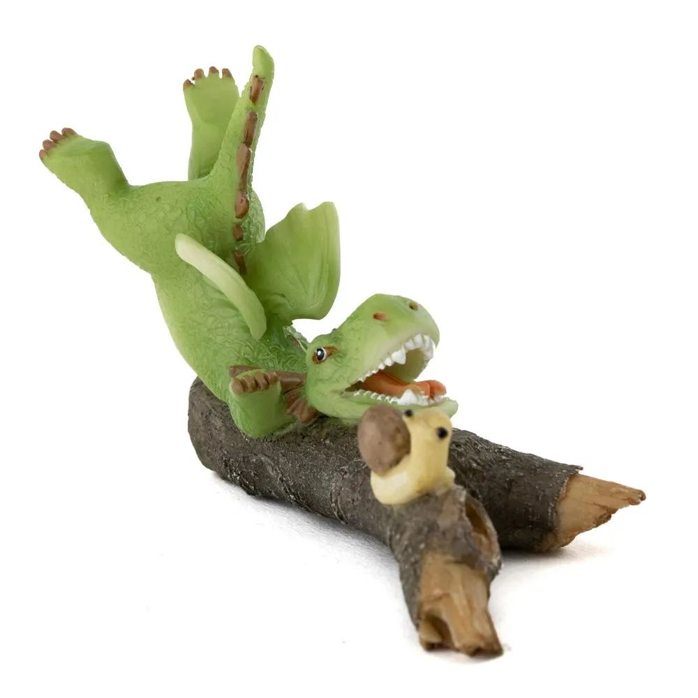 Green Dragon Playing with Snail