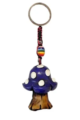 Keychain - Purple Mushroom