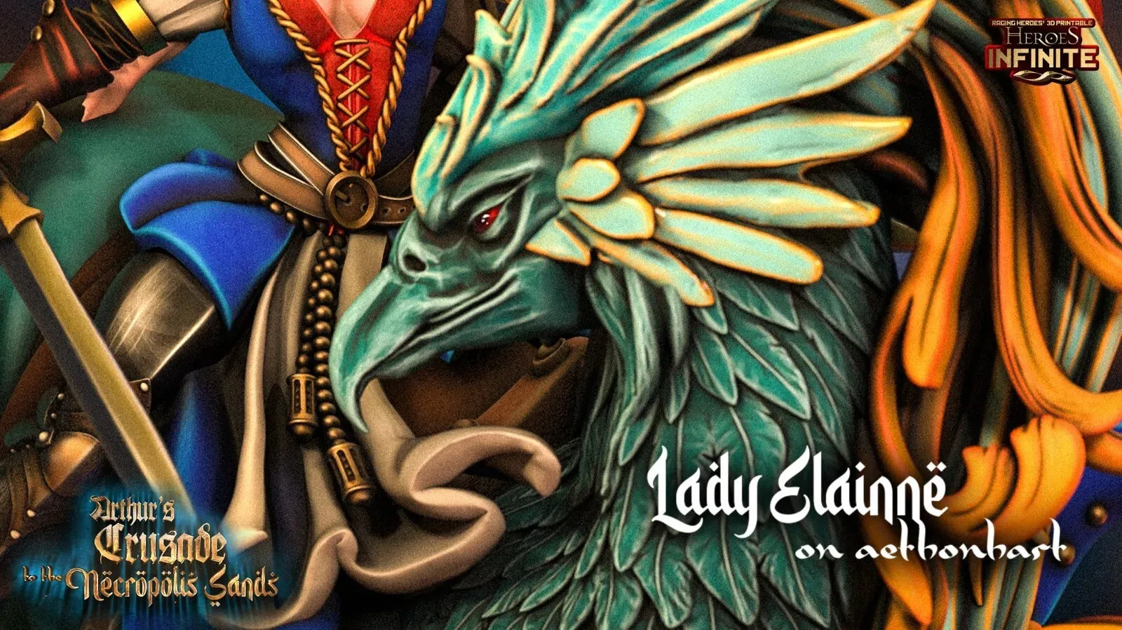Lady Elainne on Aethonhart - Necropolis Sands | Compatible with Tabletop Wargames