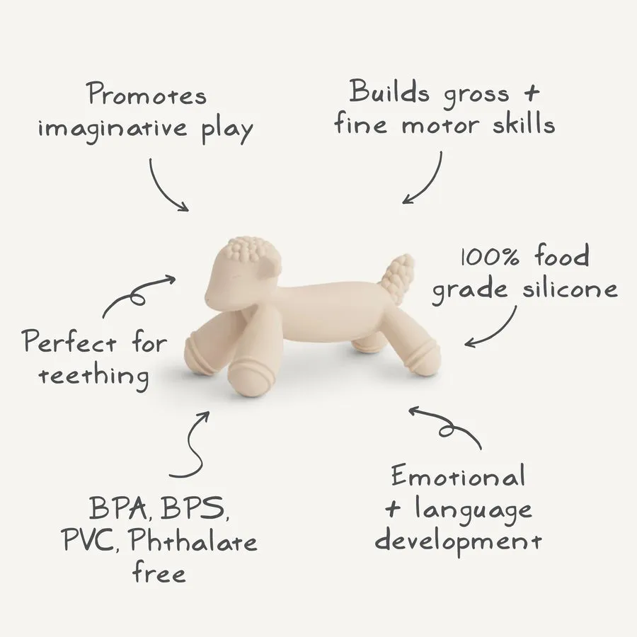 Lamb Figurine Teether by Mushie & Co