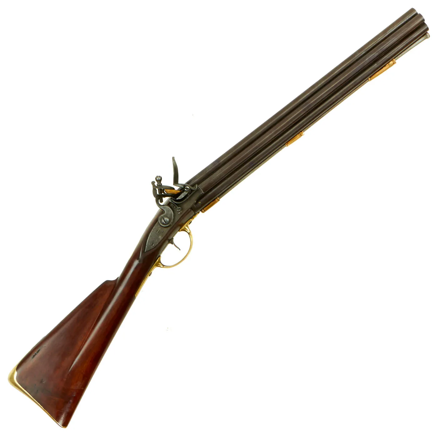Original British 1780 Royal Navy Henry Nock Seven Barrel Flintlock Volley Gun in Excellent Condition