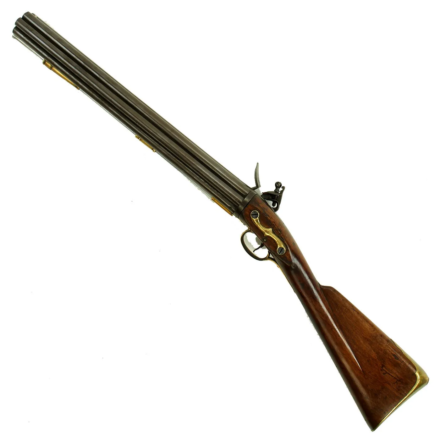 Original British Royal Navy Nock Seven Barrel Flintlock Volley Gun Circa 1780 in Excellent Condition
