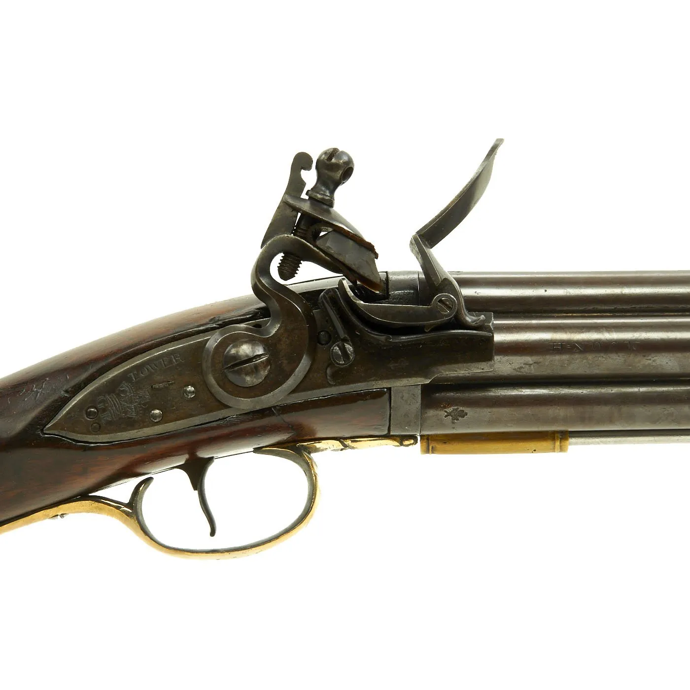 Original British Royal Navy Nock Seven Barrel Flintlock Volley Gun Circa 1780 in Excellent Condition
