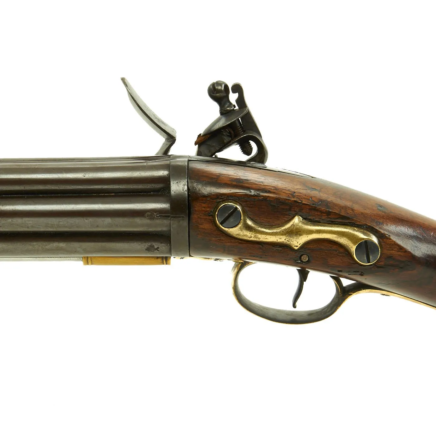 Original British Royal Navy Nock Seven Barrel Flintlock Volley Gun Circa 1780 in Excellent Condition