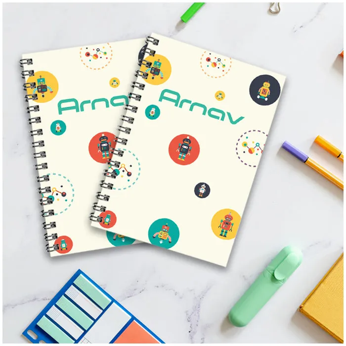 Personalised Notebook (A5 Size) - Robot