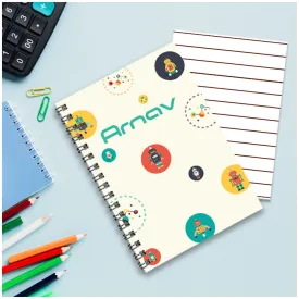 Personalised Notebook (A5 Size) - Robot