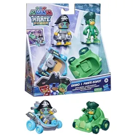 PJ Masks Pirate Power – Gekko & Pirate Robot Battle Racers Preschool Toy, Vehicle and Action Figure Set for Kids Ages 3 and Up