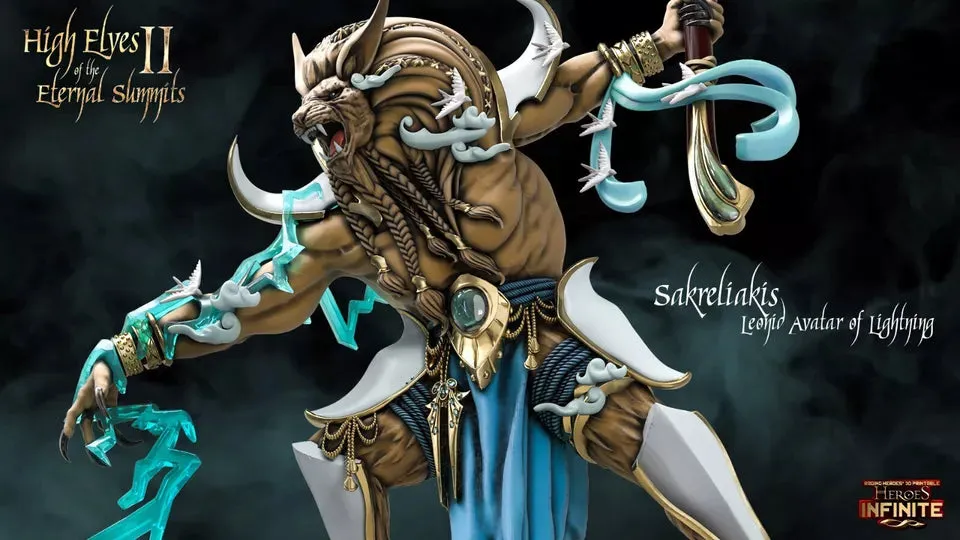 Sakreliakis, Leonid Avatar of Lightning - Eternal Summits | Compatible with Tabletop Wargames