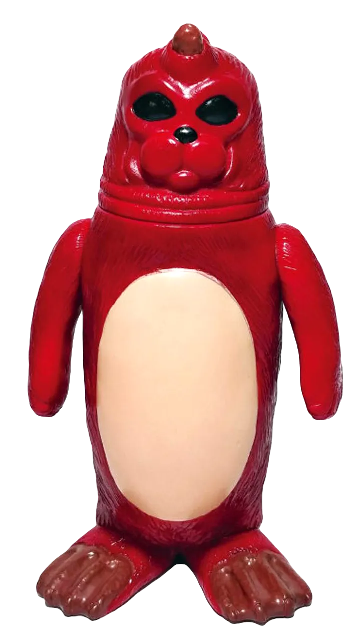 Sealmon Sofubi Red Edition Soft Vinyl Designer Art Toy by Montoz Studio Korea