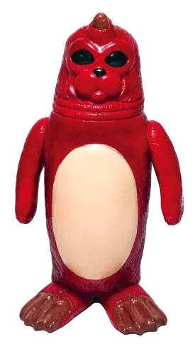 Sealmon Sofubi Red Edition Soft Vinyl Designer Art Toy by Montoz Studio Korea