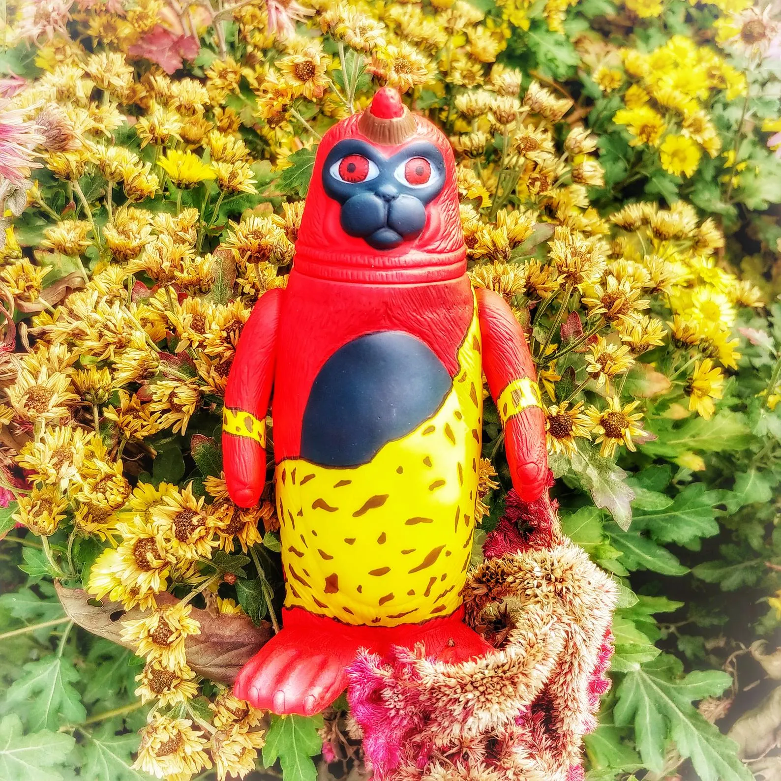 Sealmon Sofubi Red Goblin Soft Vinyl Designer Art Toy by Montoz Studio Korea