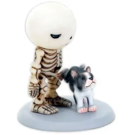 Statue -Skeleton Lucky With Dog