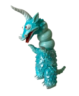Tim Biskup X Gargamel Dragamel Sofubi Kaiju Light-Blue Edition Soft Vinyl Art Toy